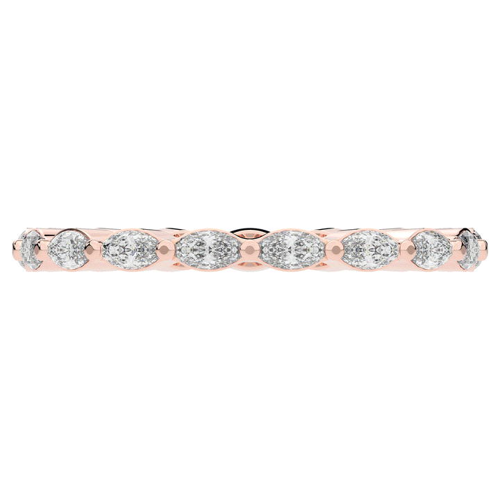 0.90CT.TW MARQUISE LAB DIAMOND ETERNITY WEDDING BAND - Nazarelle