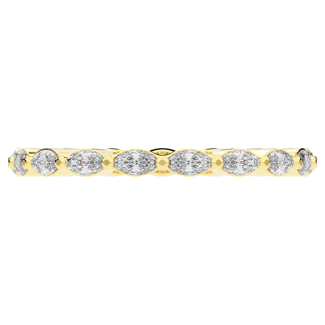 0.90CT.TW MARQUISE LAB DIAMOND ETERNITY WEDDING BAND