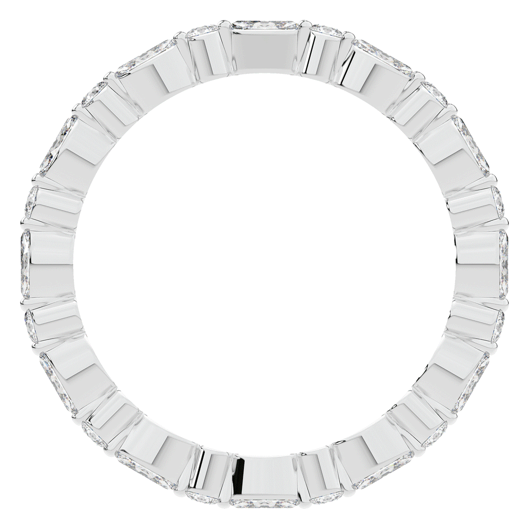 0.75CT.TW MARQUISE AND ROUND LAB DIAMOND ETERNITY WEDDING BAND - Nazarelle