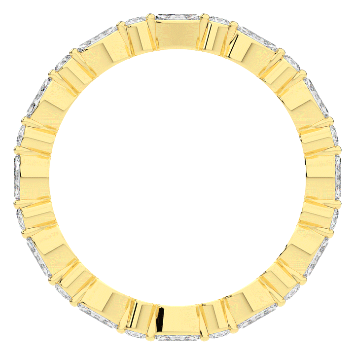 0.75CT.TW MARQUISE AND ROUND LAB DIAMOND ETERNITY WEDDING BAND - Nazarelle