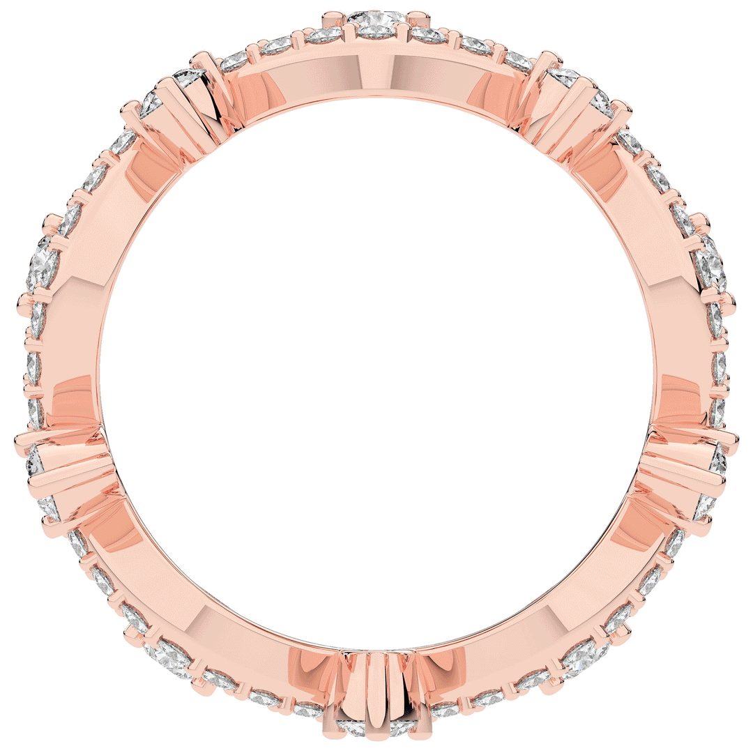 1.10CT.TW ROUND LAB DIAMOND VINE ETERNITY WEDDING BAND - Nazarelle