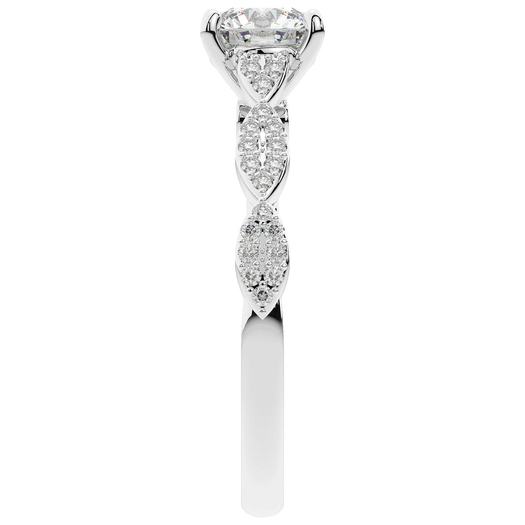 1.20CT.TW ROUND LAB DIAMOND SOLITAIRE ENGAGEMENT RING - Nazarelle