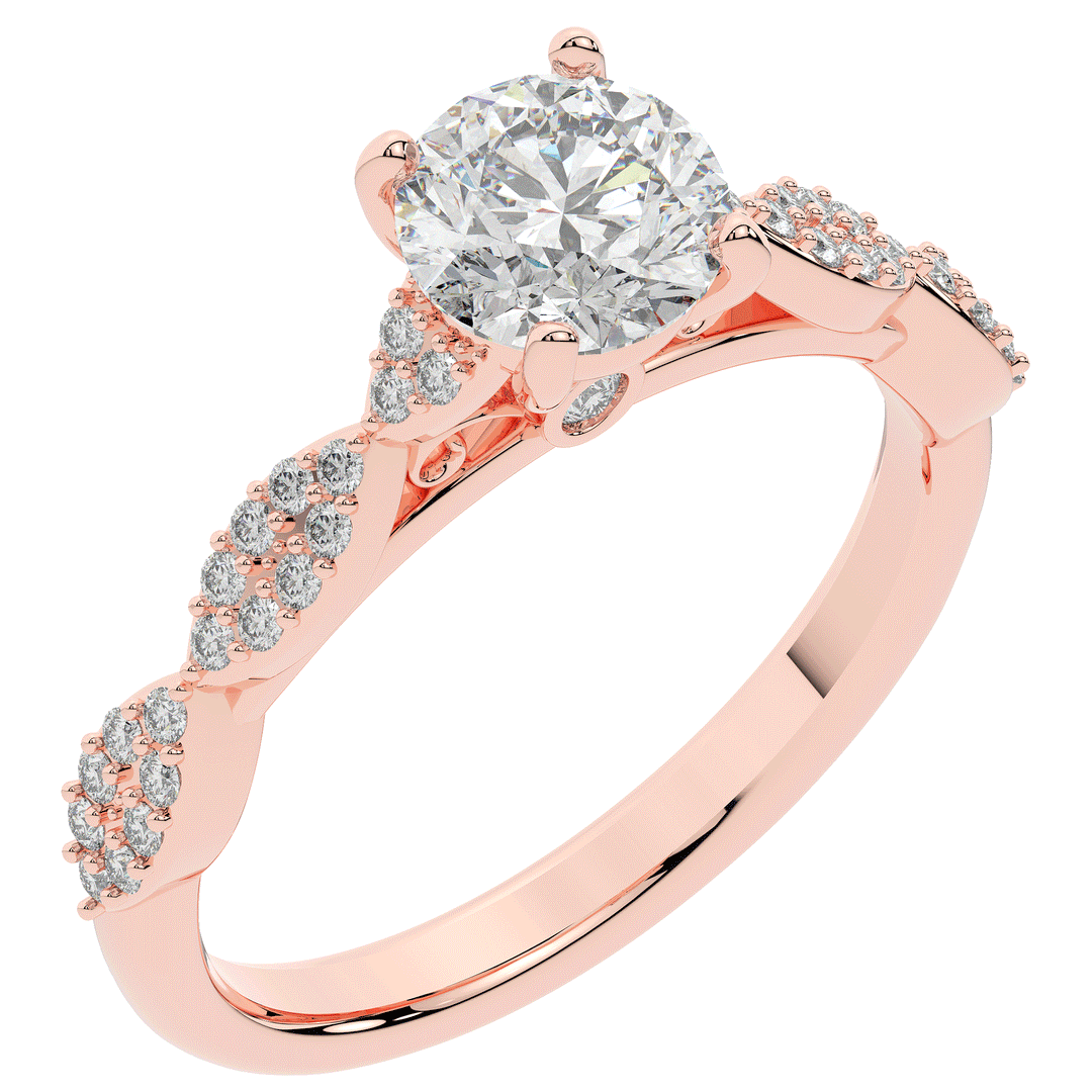 1.20CT.TW ROUND LAB DIAMOND SOLITAIRE ENGAGEMENT RING - Nazarelle