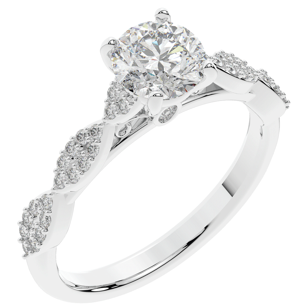 1.20CT.TW ROUND LAB DIAMOND SOLITAIRE ENGAGEMENT RING - Nazarelle