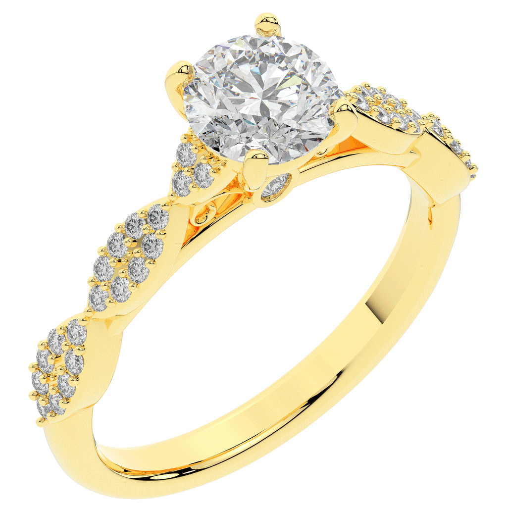 1.20CT.TW ROUND LAB DIAMOND SOLITAIRE ENGAGEMENT RING - Nazarelle