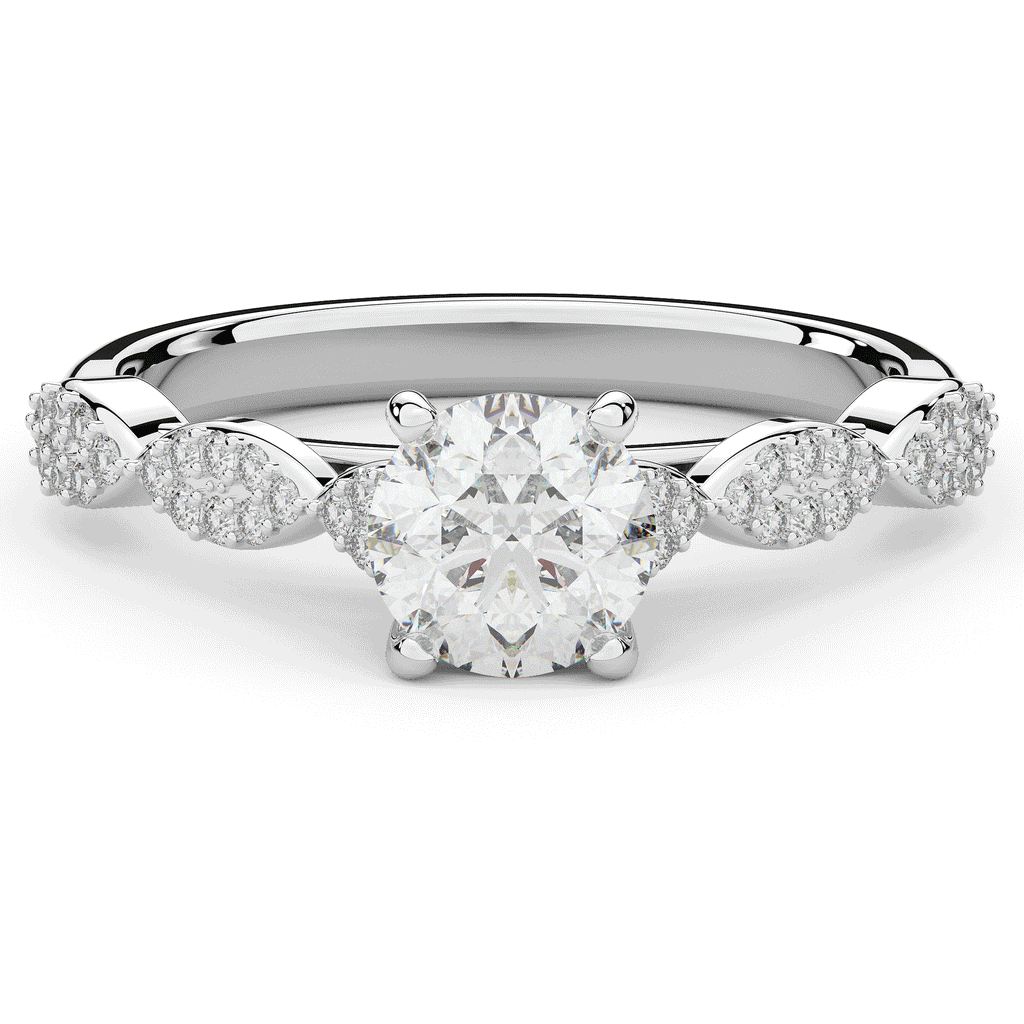 1.20CT.TW ROUND LAB DIAMOND SOLITAIRE ENGAGEMENT RING - Nazarelle