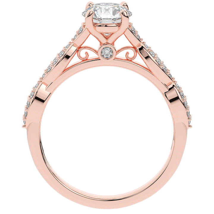 1.20CT.TW ROUND LAB DIAMOND SOLITAIRE ENGAGEMENT RING - Nazarelle