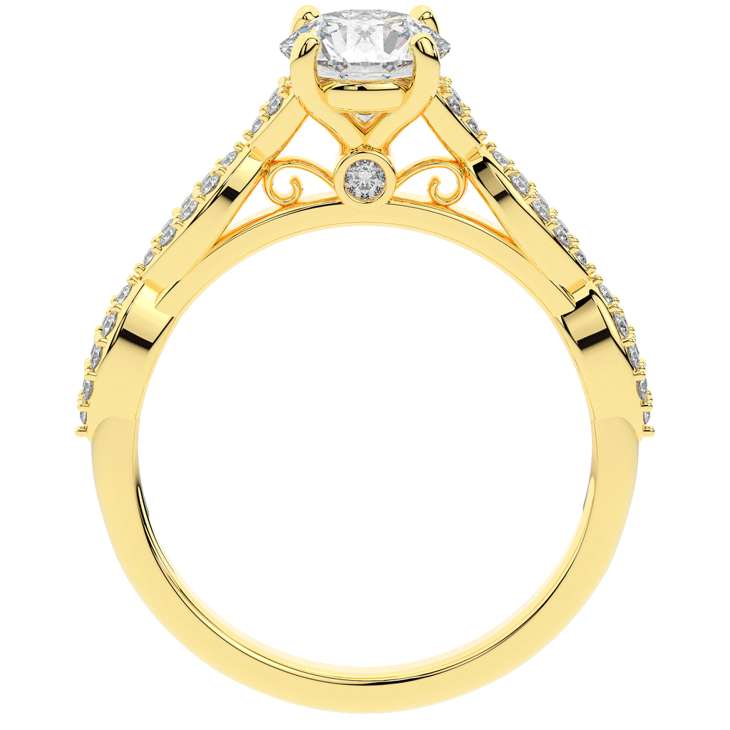 1.20CT.TW ROUND LAB DIAMOND SOLITAIRE ENGAGEMENT RING - Nazarelle