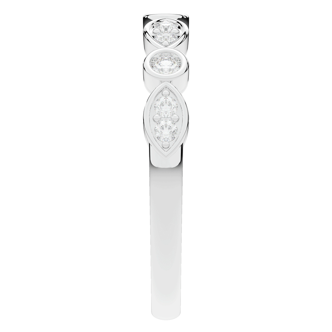 0.20CT.TW ROUND LAB DIAMOND WEDDING BAND - Nazarelle