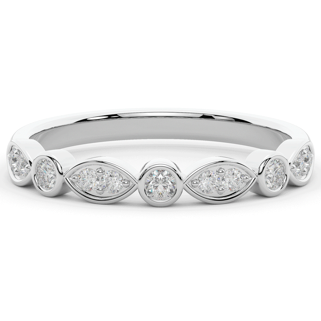 0.20CT.TW ROUND LAB DIAMOND WEDDING BAND - Nazarelle