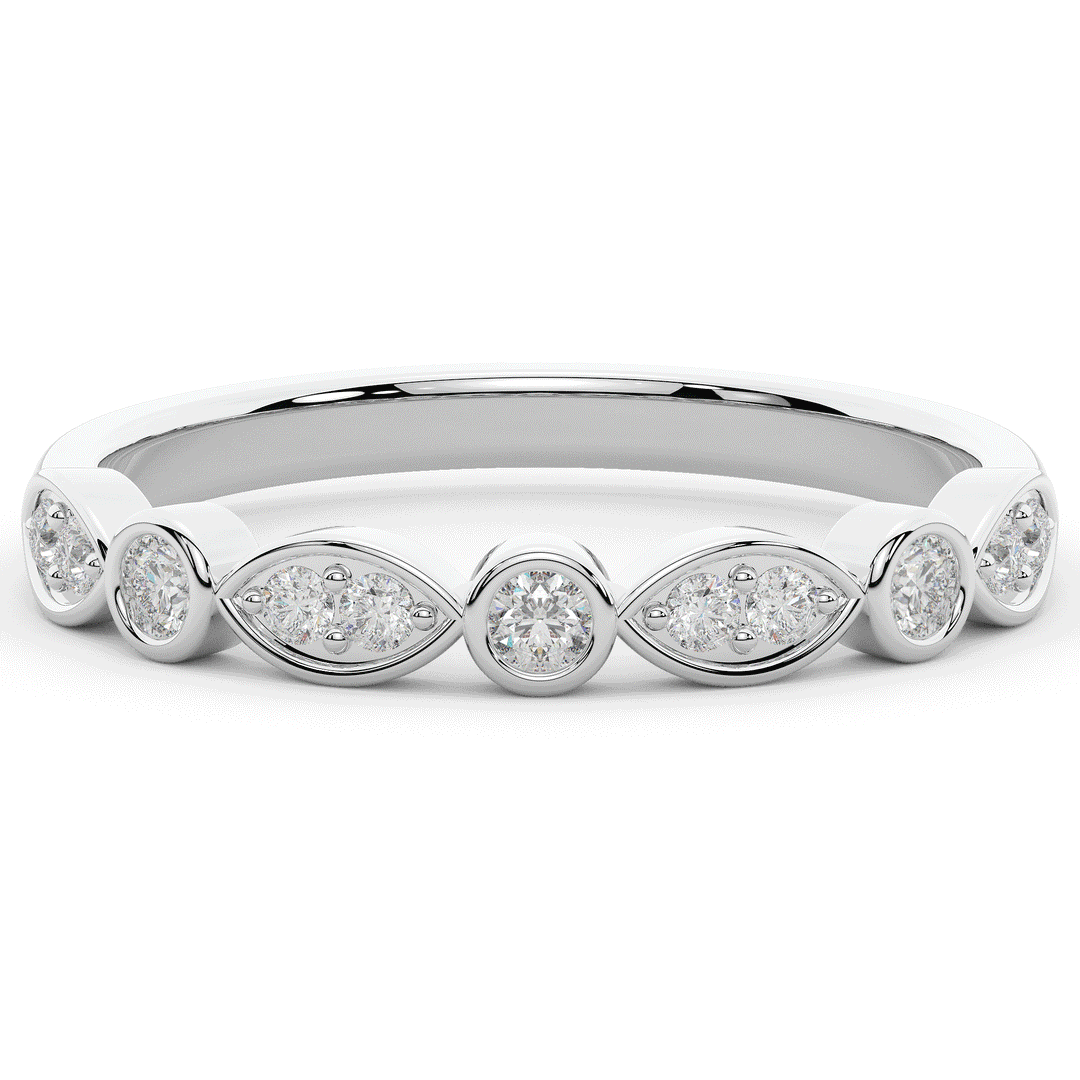 0.20CT.TW ROUND LAB DIAMOND WEDDING BAND - Nazarelle