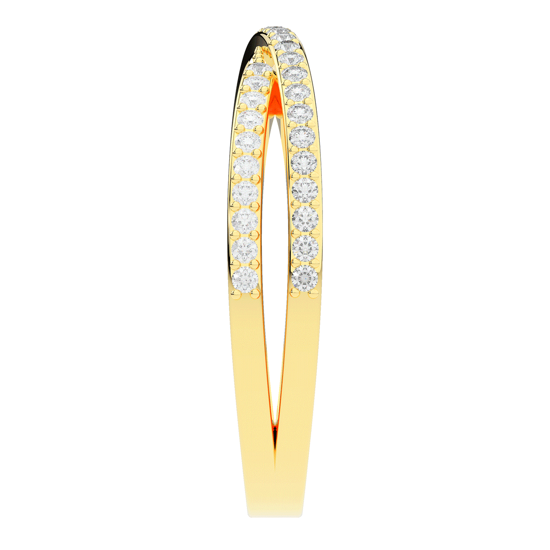 0.25CT.TW LAB DIAMOND TWIST WEDDING BAND* - Nazarelle