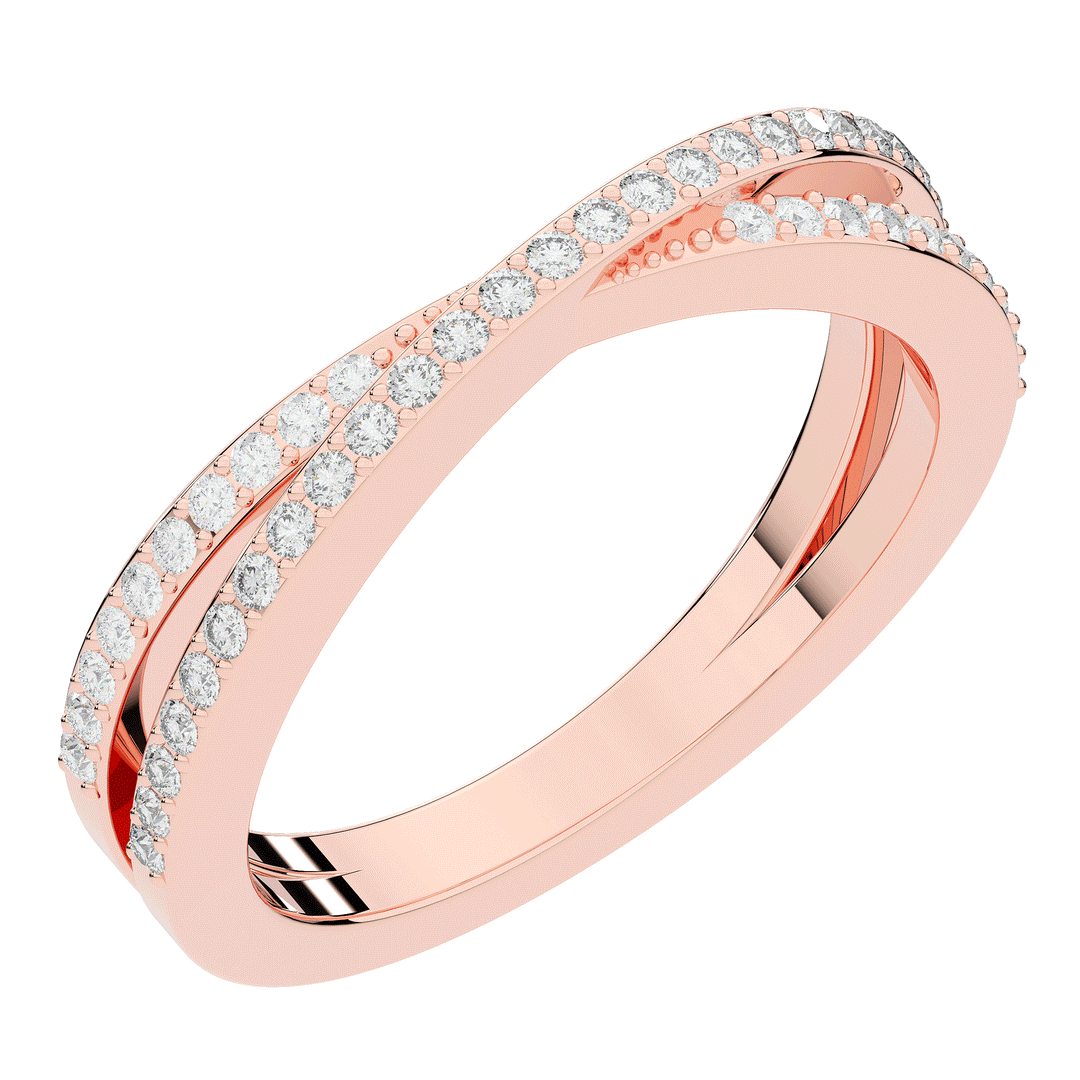 0.25CT.TW LAB DIAMOND TWIST WEDDING BAND* - Nazarelle