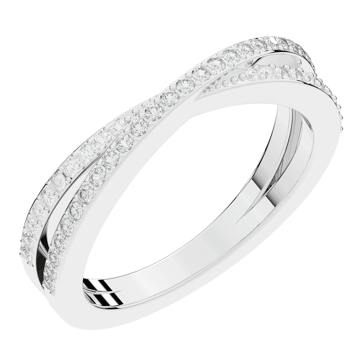 0.25CT.TW LAB DIAMOND TWIST WEDDING BAND* - Nazarelle