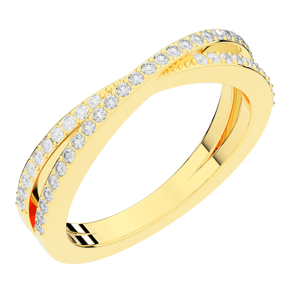 0.25CT.TW LAB DIAMOND TWIST WEDDING BAND* - Nazarelle