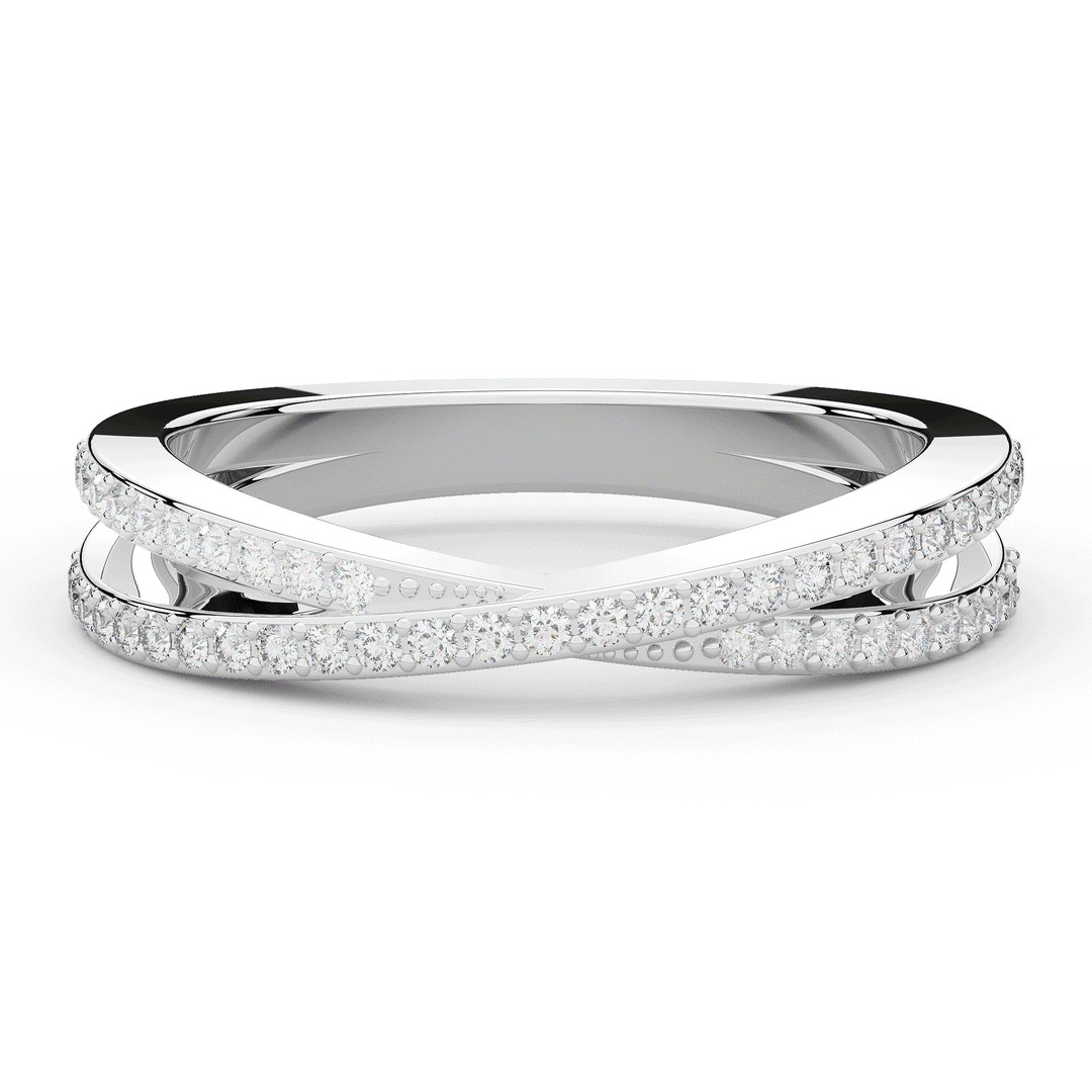 0.25CT.TW LAB DIAMOND TWIST WEDDING BAND* - Nazarelle