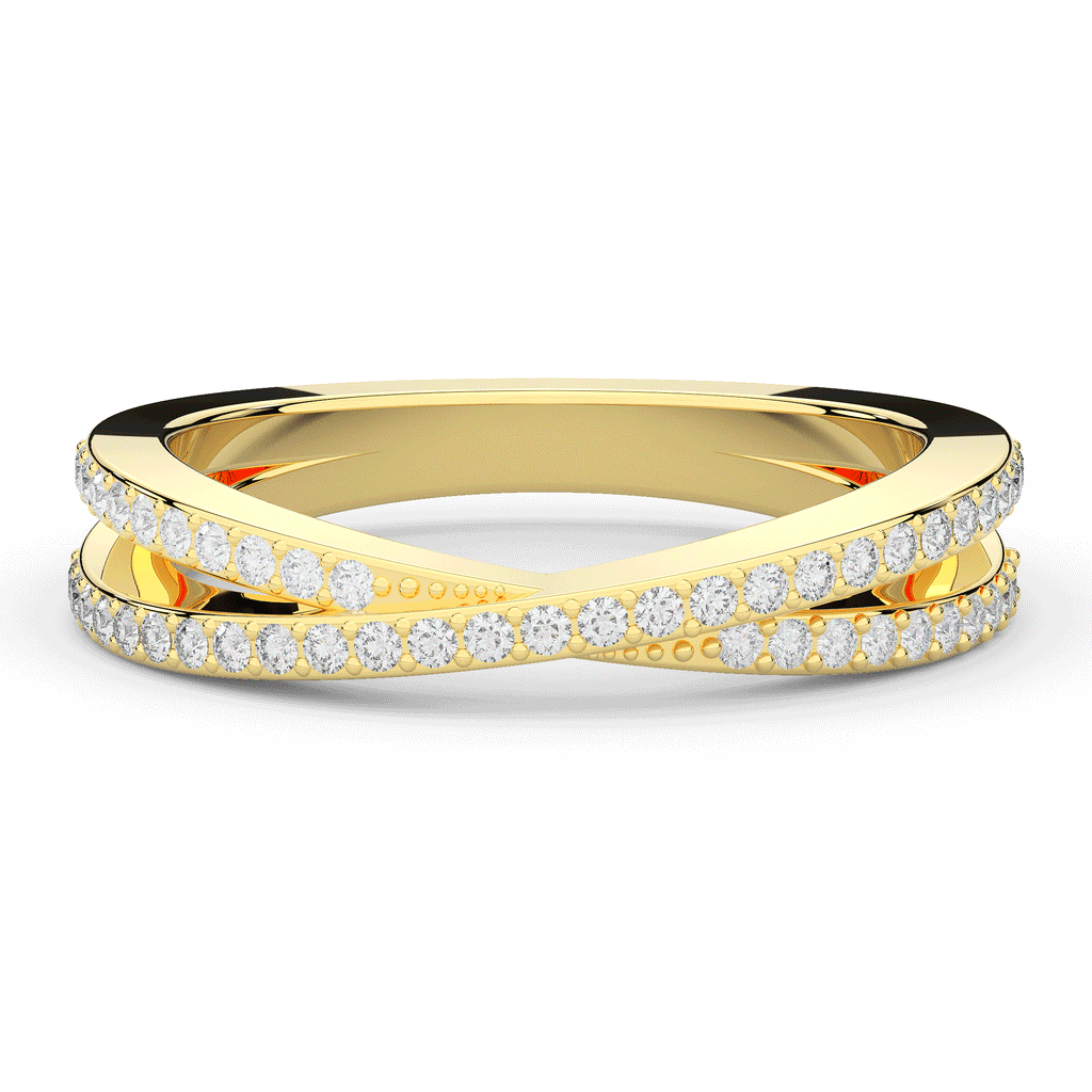 0.25CT.TW LAB DIAMOND TWIST WEDDING BAND* - Nazarelle