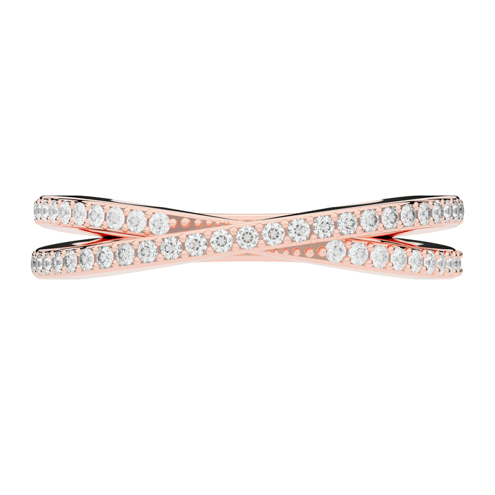 0.25CT.TW LAB DIAMOND TWIST WEDDING BAND* - Nazarelle