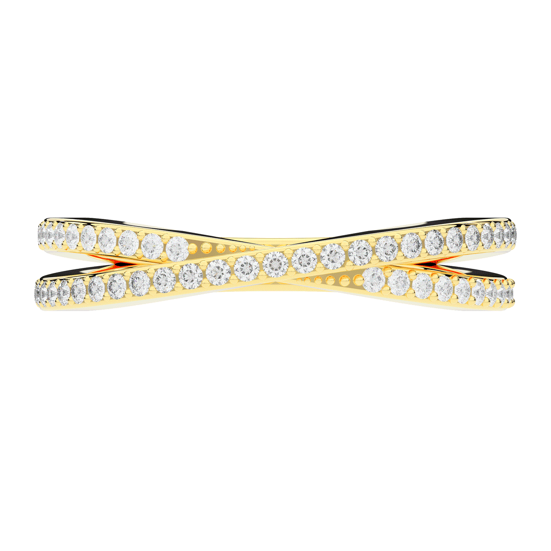 0.25CT.TW LAB DIAMOND TWIST WEDDING BAND* - Nazarelle