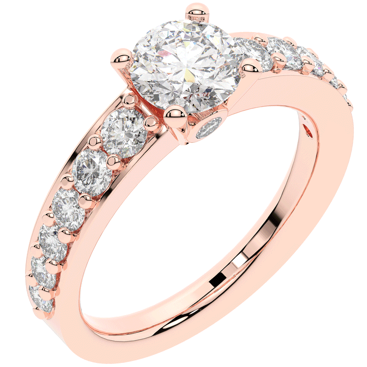 1.75CT.TW ROUND LAB DIAMOND SOLITAIRE ENGAGEMENT RING - Nazarelle