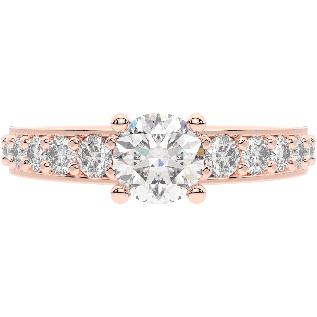 1.75CT.TW ROUND LAB DIAMOND SOLITAIRE ENGAGEMENT RING - Nazarelle