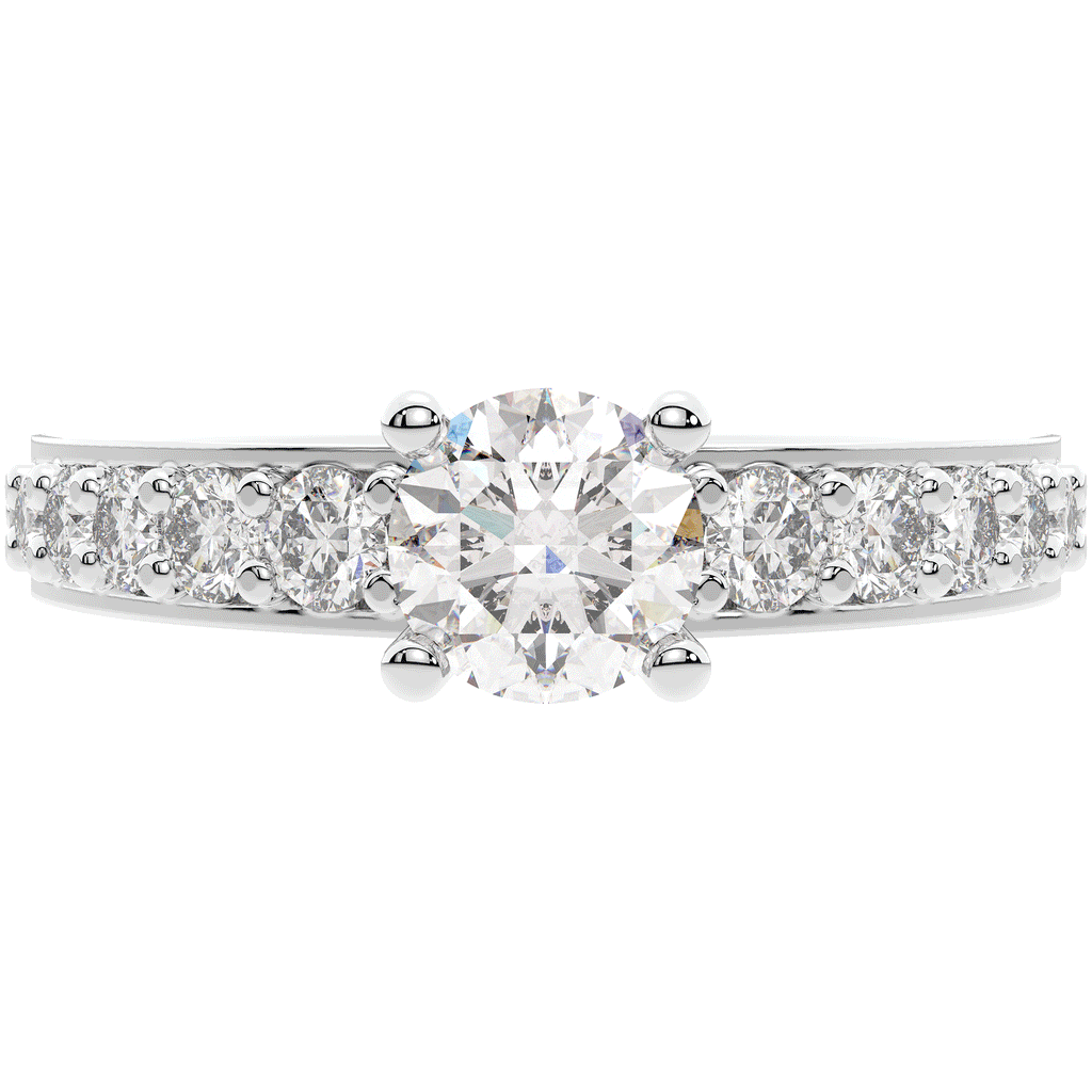 1.75CT.TW ROUND LAB DIAMOND SOLITAIRE ENGAGEMENT RING - Nazarelle