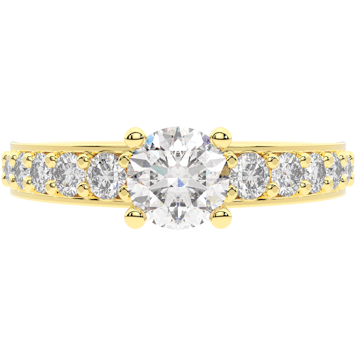 1.75CT.TW ROUND LAB DIAMOND SOLITAIRE ENGAGEMENT RING - Nazarelle