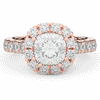 3.45CT.TW CUSHION LAB DIAMOND HALO ENGAGEMENT RING - Nazarelle