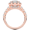 3.45CT.TW CUSHION LAB DIAMOND HALO ENGAGEMENT RING - Nazarelle