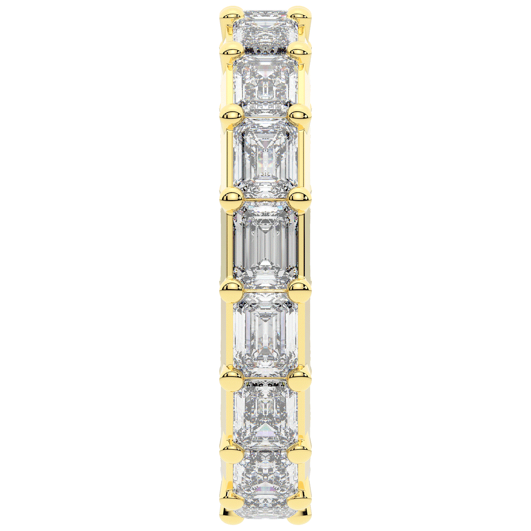 3.00CT.TW EMERALD CUT LAB DIAMOND ETERNITY WEDDING BAND - Nazarelle