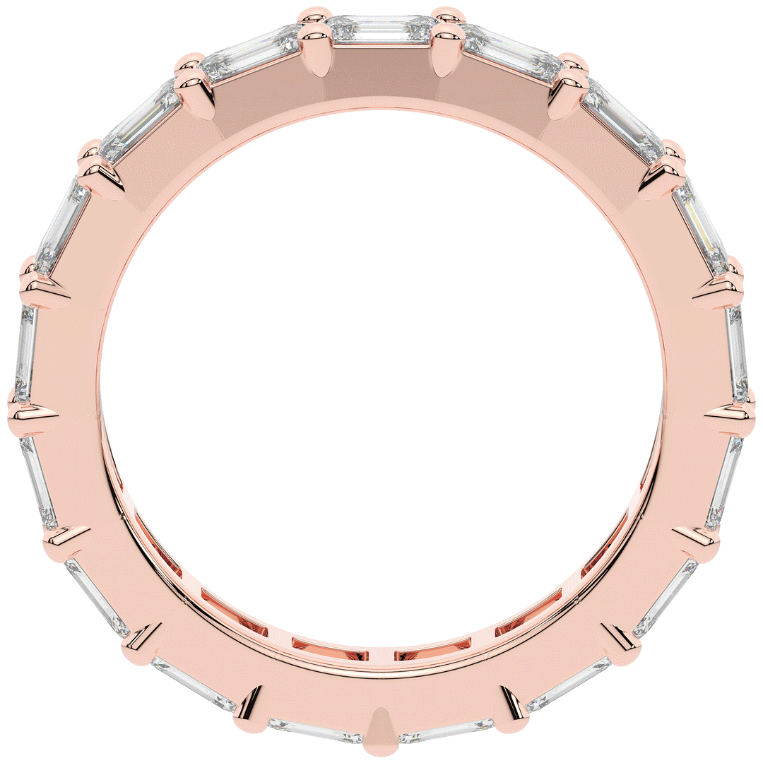 3.00CT.TW EMERALD CUT LAB DIAMOND ETERNITY WEDDING BAND - Nazarelle