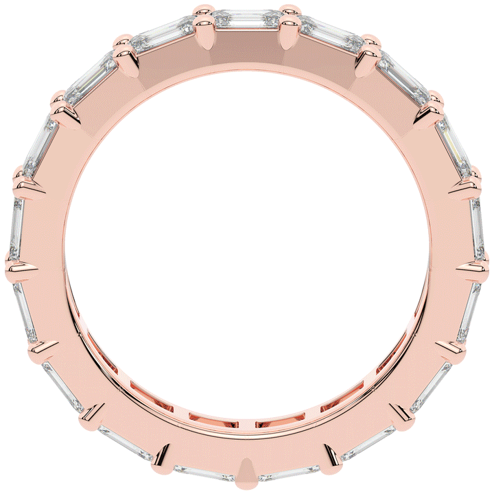 3.00CT.TW EMERALD CUT LAB DIAMOND ETERNITY WEDDING BAND - Nazarelle