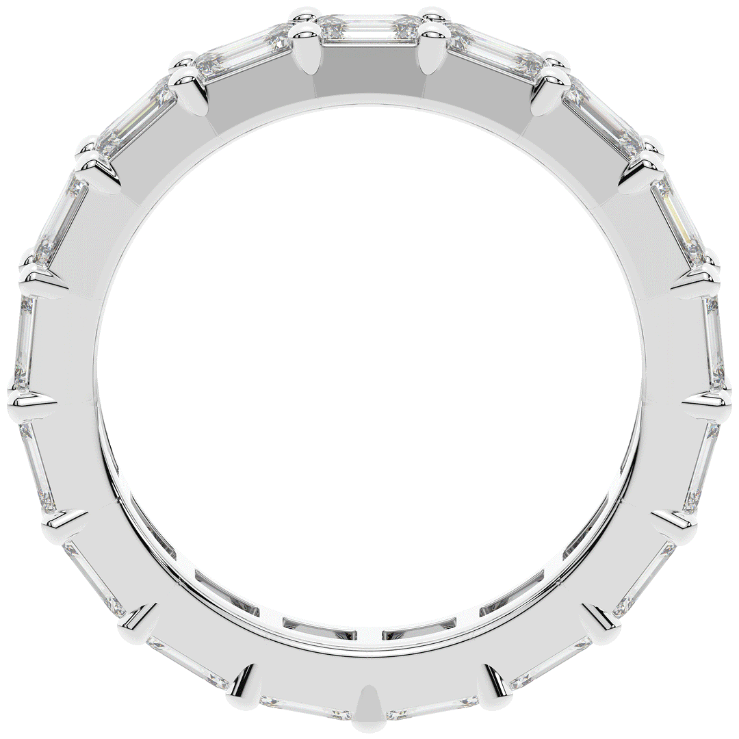 3.00CT.TW EMERALD CUT LAB DIAMOND ETERNITY WEDDING BAND - Nazarelle