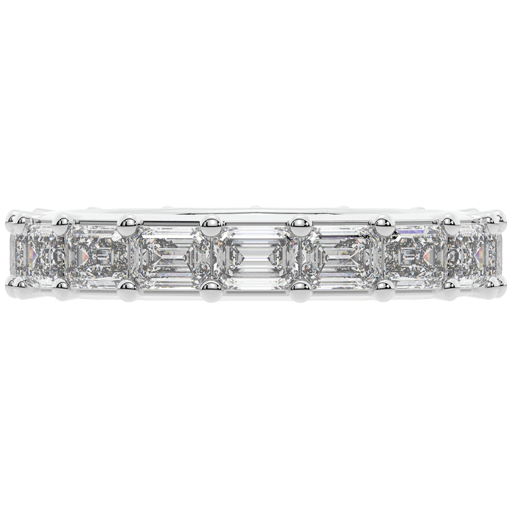 3.00CT.TW EMERALD CUT LAB DIAMOND ETERNITY WEDDING BAND - Nazarelle