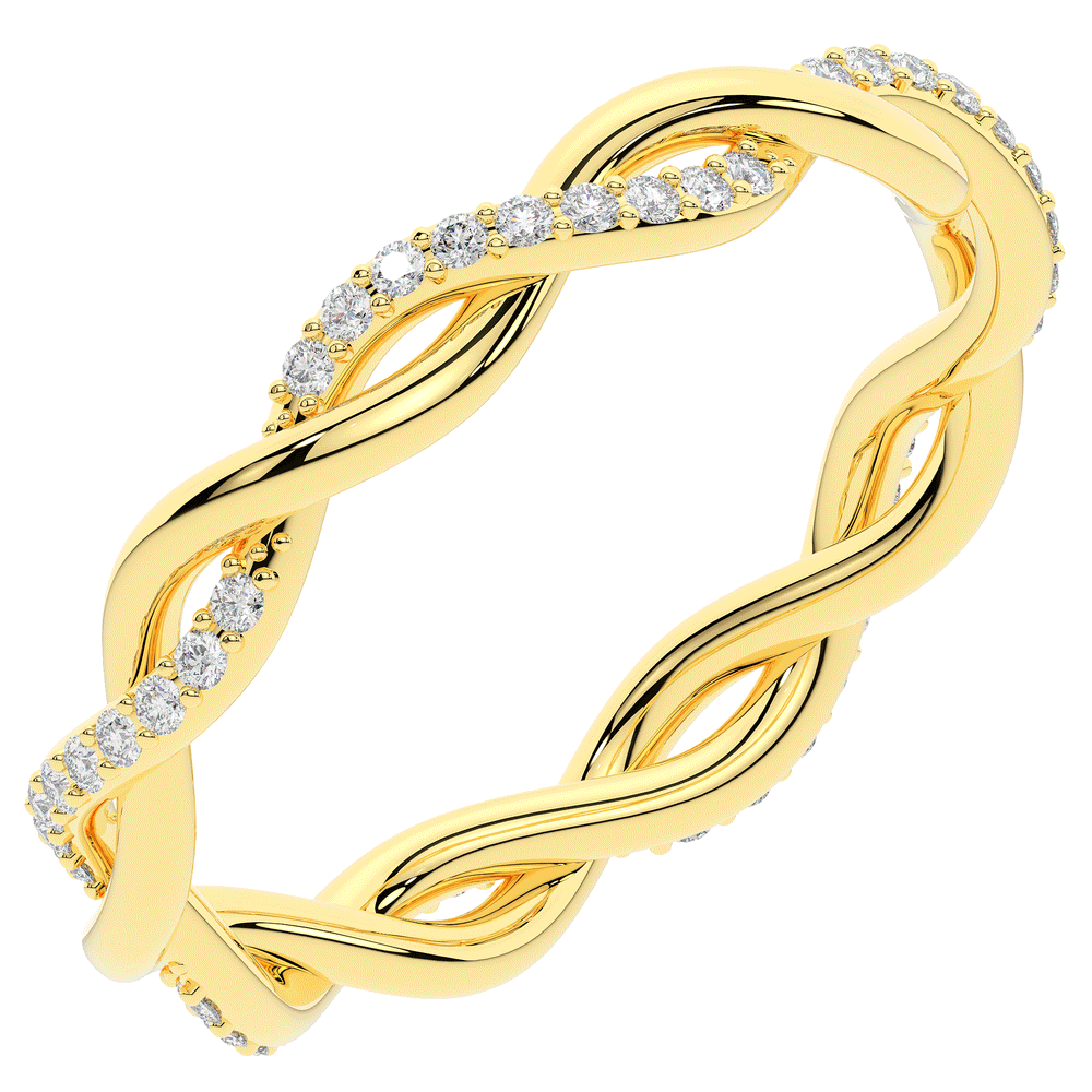 0.20CT.TW LAB DIAMOND TWIST ETERNITY WEDDING BAND - Nazarelle