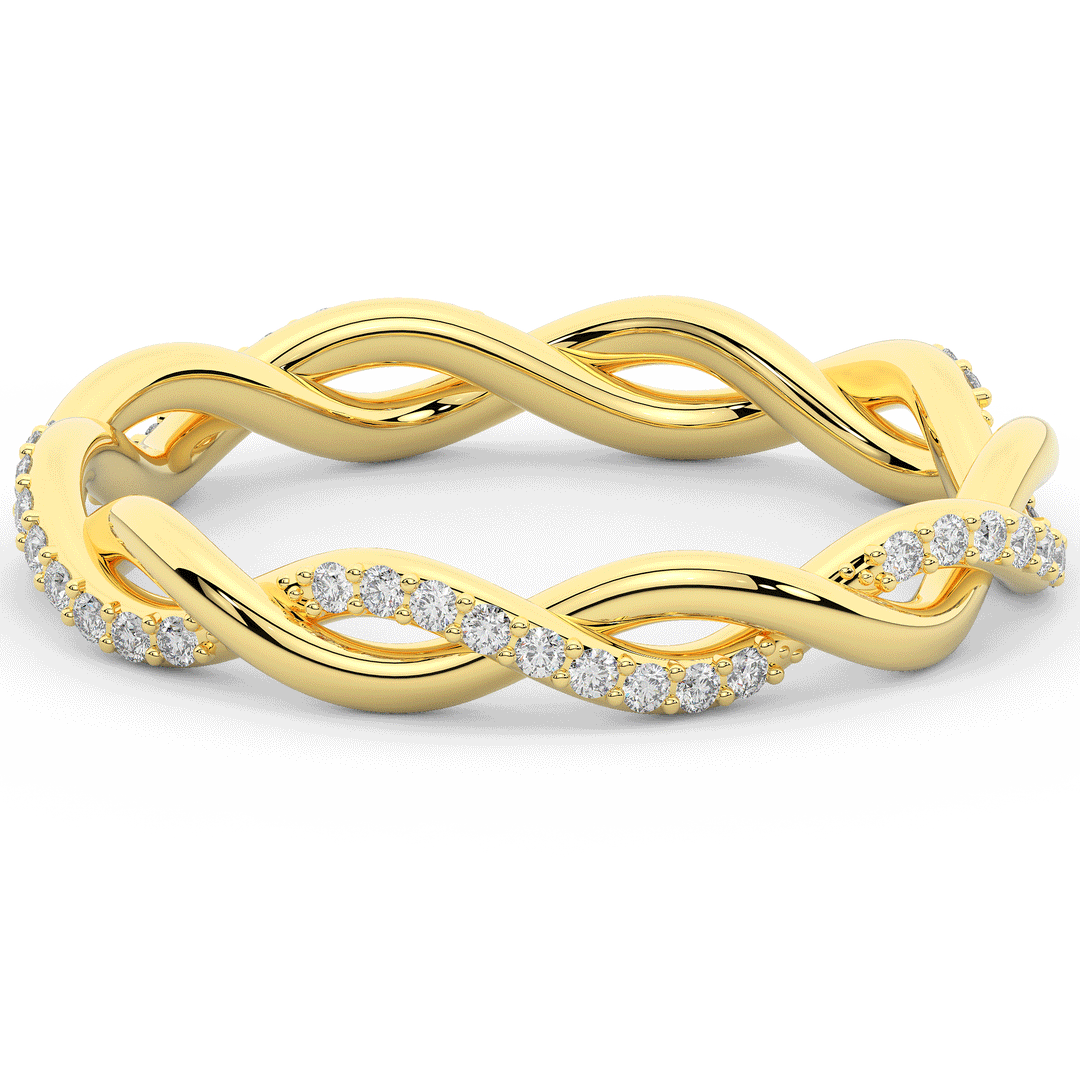 0.20CT.TW LAB DIAMOND TWIST ETERNITY WEDDING BAND - Nazarelle