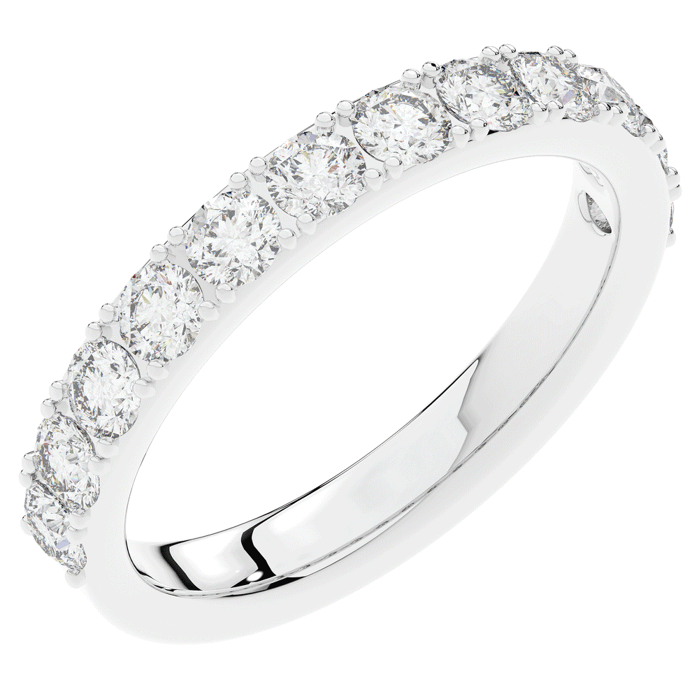 1.00CT.TW ROUND LAB DIAMOND WEDDING BAND - Nazarelle