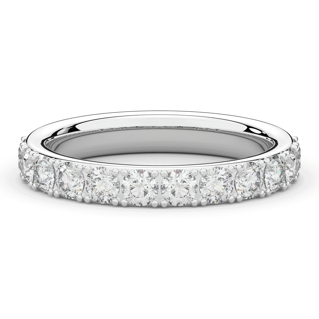 1.00CT.TW ROUND LAB DIAMOND WEDDING BAND - Nazarelle