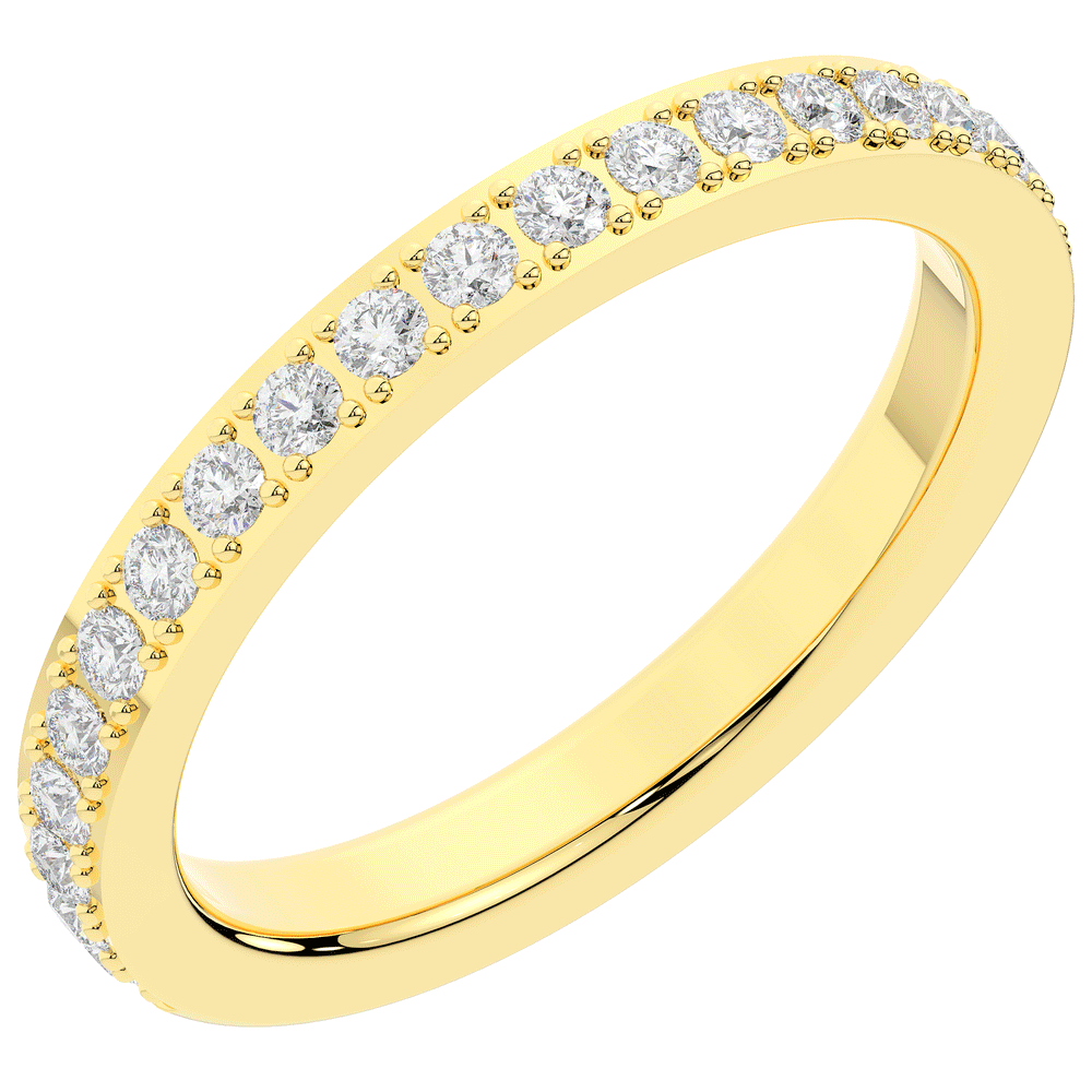 0.35CT.TW ROUND LAB DIAMOND WEDDING BAND - Nazarelle