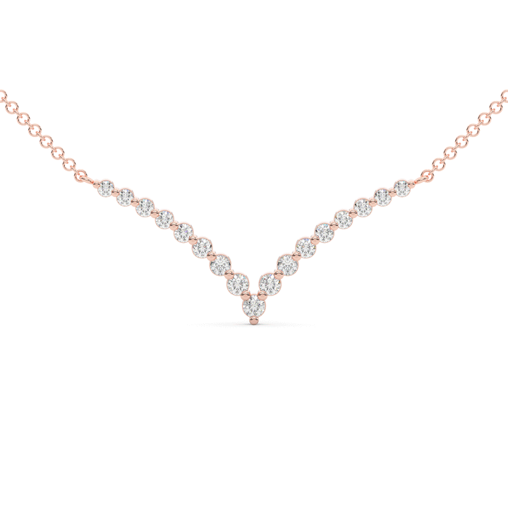 0.50CT.TW LAB DIAMOND CHEVRON PENDANT - Nazarelle