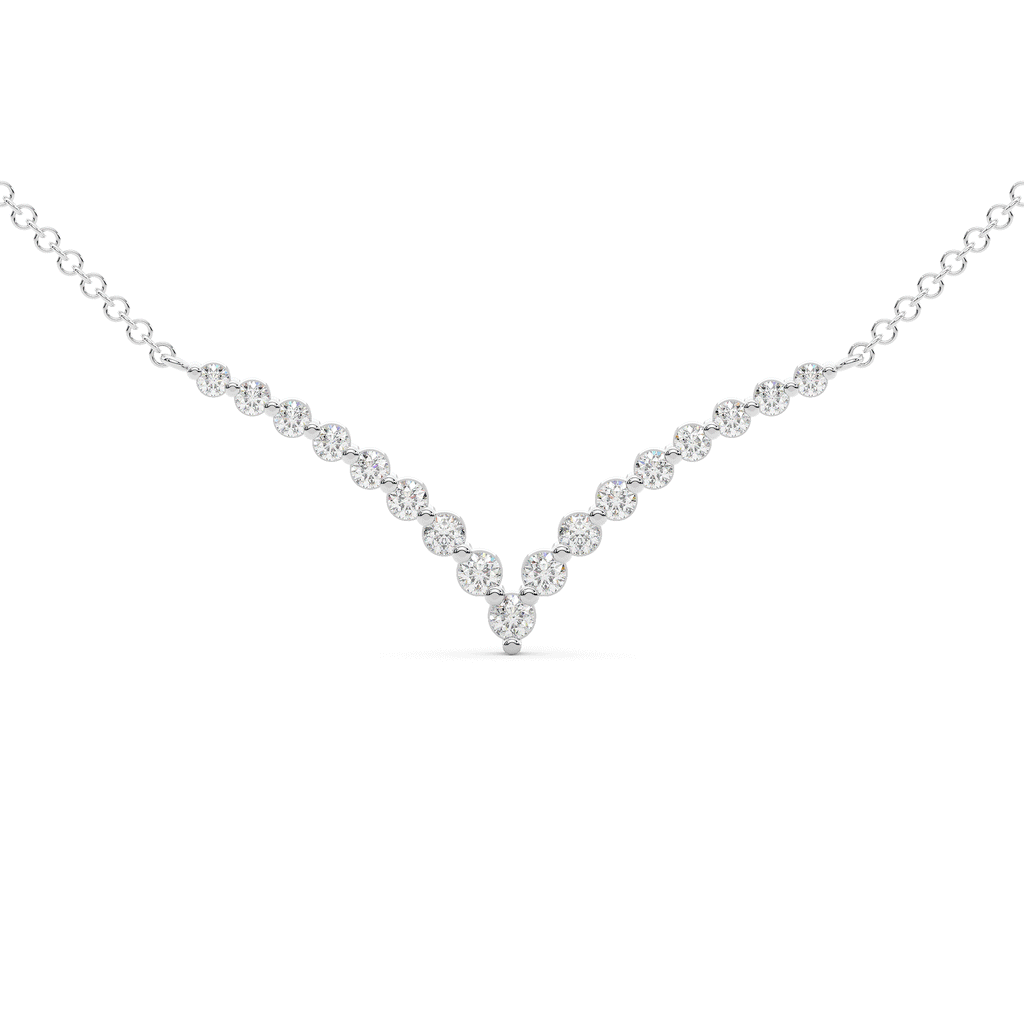 0.50CT.TW LAB DIAMOND CHEVRON PENDANT - Nazarelle