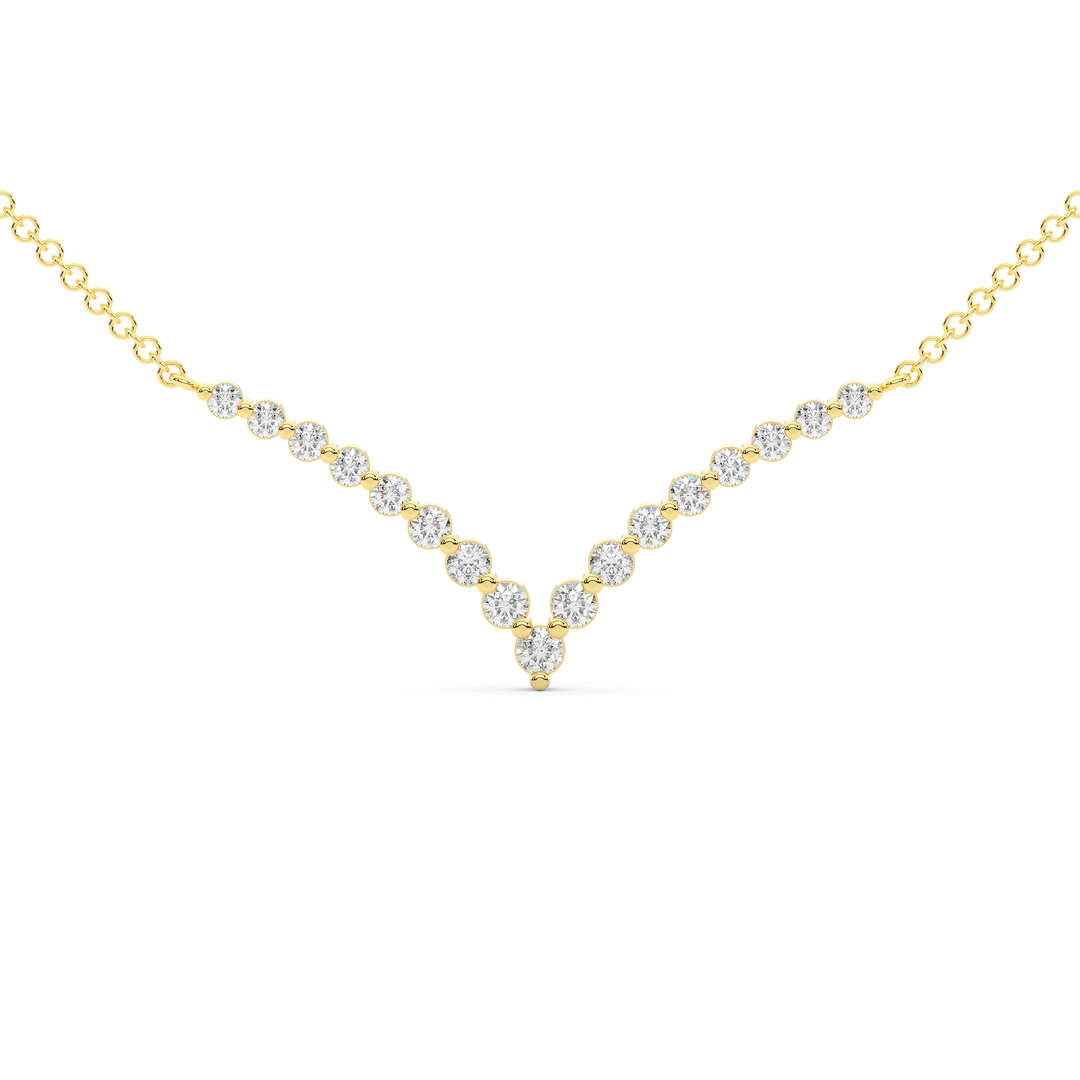 0.50CT.TW LAB DIAMOND CHEVRON PENDANT - Nazarelle