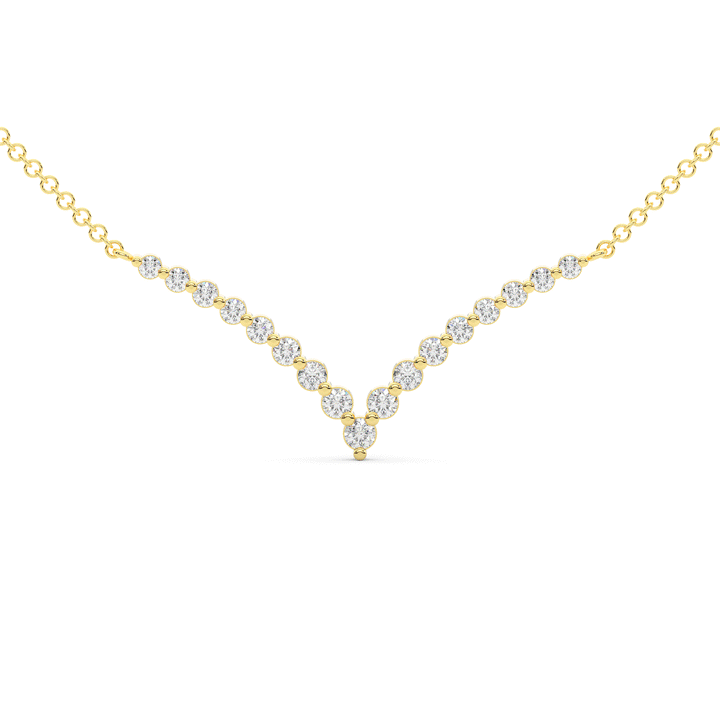 0.50CT.TW LAB DIAMOND CHEVRON PENDANT - Nazarelle