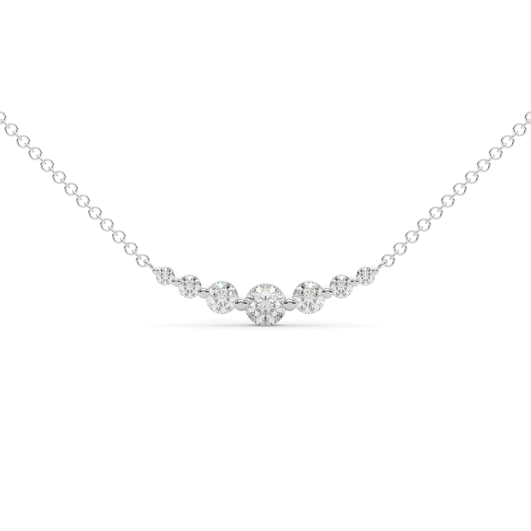 0.80CT.TW 7 LAB DIAMOND TAPERED PENDANT - Nazarelle