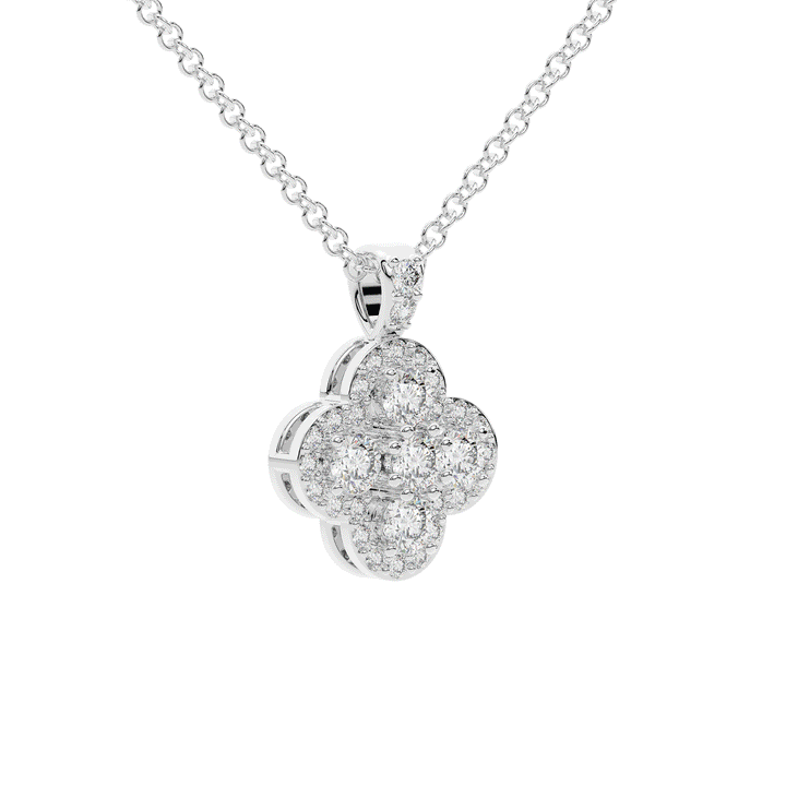 0.65CT.TW LAB DIAMOND CLUSTER PENDANT - Nazarelle