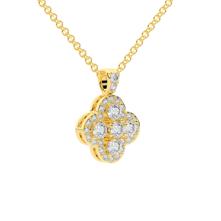 0.65CT.TW LAB DIAMOND CLUSTER PENDANT - Nazarelle