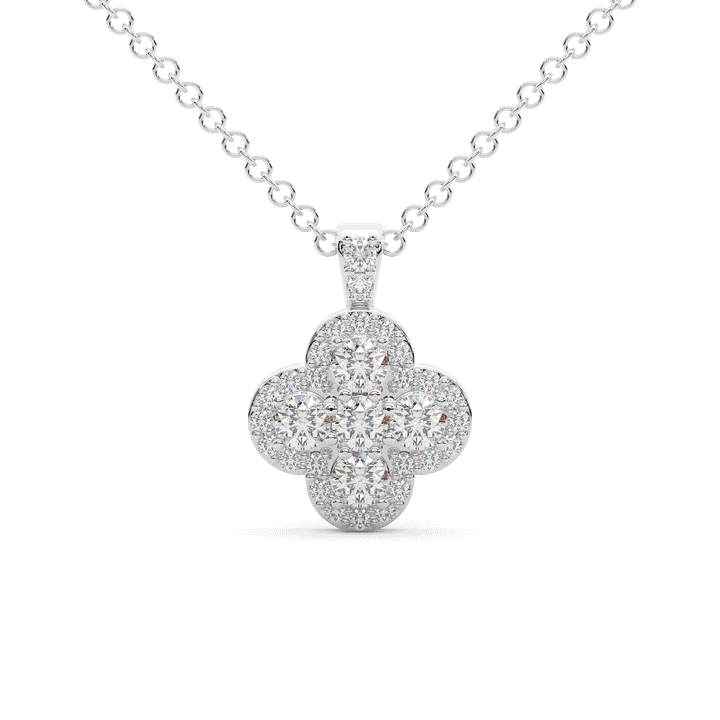 0.65CT.TW LAB DIAMOND CLUSTER PENDANT - Nazarelle