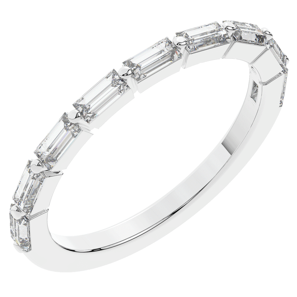 0.70CT.TW BAGUETTE LAB DIAMOND WEDDING BAND - Nazarelle