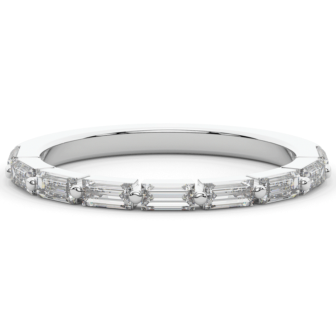 0.70CT.TW BAGUETTE LAB DIAMOND WEDDING BAND - Nazarelle