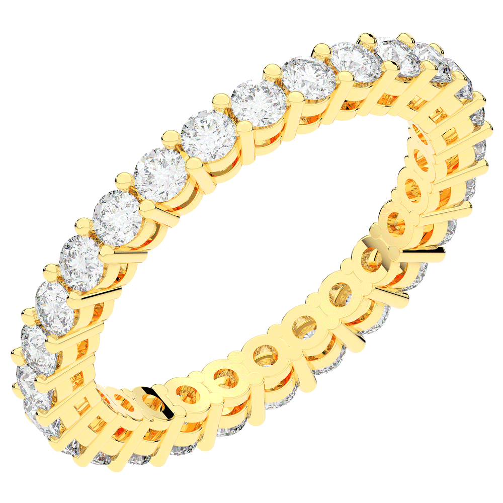 1.20CT.TW ROUND LAB DIAMOND BASKET SET ETERNITY WEDDING BAND - Nazarelle